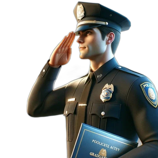 staff, officer, stands, saluting, front, academy, building, donning transparent PNG cut-out