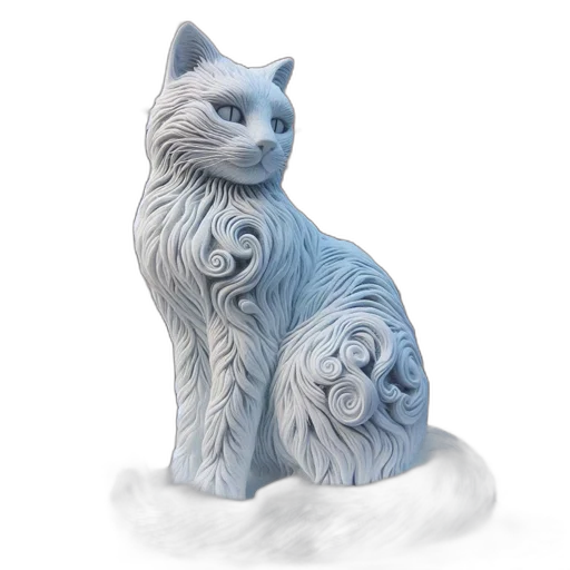 animal, 3d render, photorealistic, fantasy art, concept art, blue, elaborate, life-sized transparent PNG cut-out