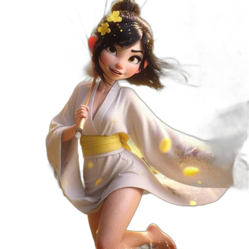 dress, staff, concept art, fantasy art, photorealistic, 3d render, golden, female transparent PNG cut-out