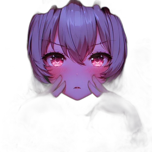 mask, face, creature, robot, anime, pixel art, concept art, vaporwave transparent PNG cut-out