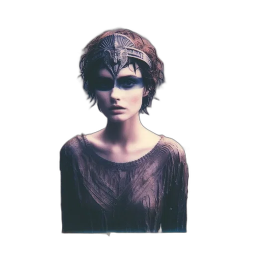 mask, dress, face, crown, concept art, photorealistic, 3d render, fantasy art transparent PNG cut-out