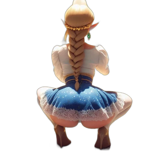 hat, dress, staff, crown, 3d render, concept art, fantasy art, pixel art transparent PNG cut-out