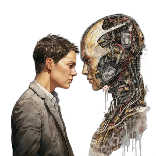 robot, face, mask, concept art transparent PNG cut-out