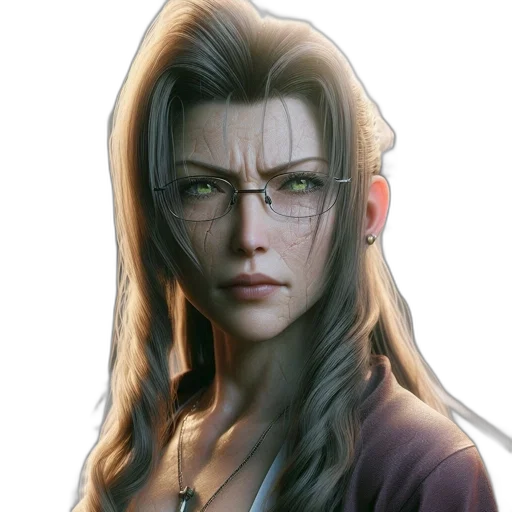 face, staff, hair, photorealistic, fantasy art, concept art, anime, dark transparent PNG cut-out