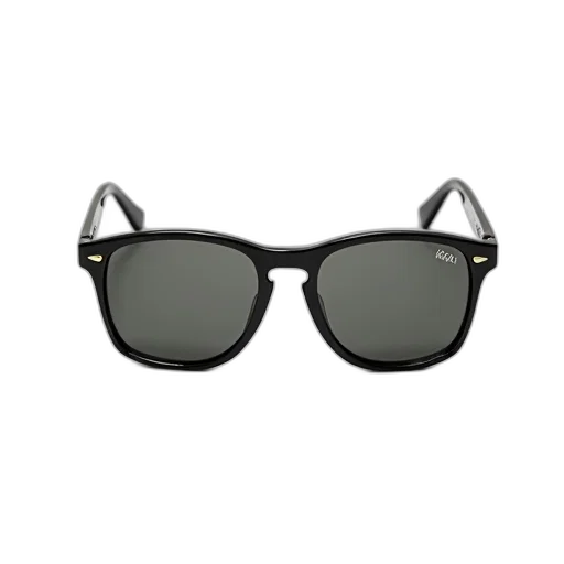 pair, sunglasses, black, frame, mirrored, lenses, displayed, against transparent PNG cut-out