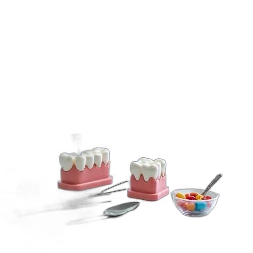food, jewelry, crown, 3d render, photorealistic, concept art, pastel, dental transparent PNG cut-out