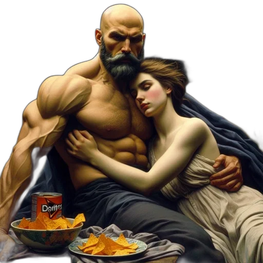 food, fantasy art, photorealistic, oil painting, concept art, fire, night, underwater transparent PNG cut-out