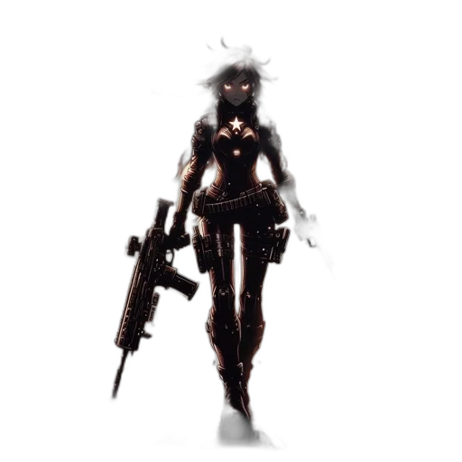weapon, robot, staff, concept art, pixel art, cyberpunk, 3d render, dark transparent PNG cut-out