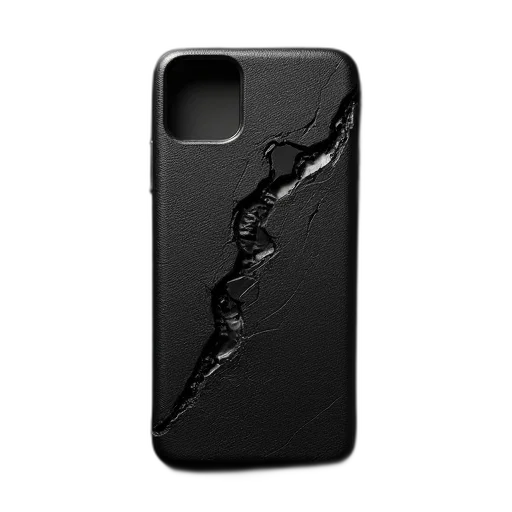 weapon, face, 3d render, black, textured, smartphone, case, visible transparent PNG cut-out