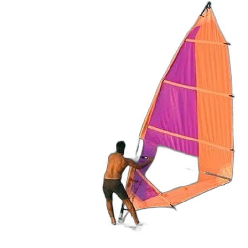 umbrella, 3d render, beach, person, stands, colorful, sailboard, orange transparent PNG cut-out