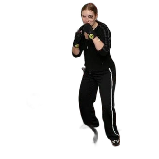 jacket, staff, woman, black, workout, clothes, boxing, her transparent PNG cut-out