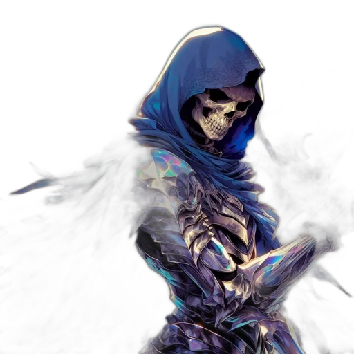 mask, weapon, fantasy art, concept art, comic book art, pixel art, blue, dark transparent PNG cut-out