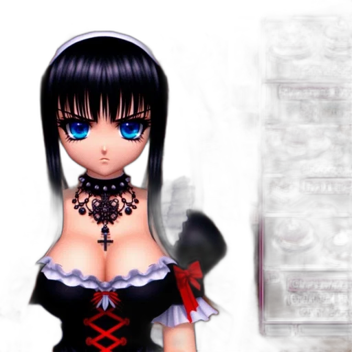dress, staff, mask, weapon, anime, 3d render, fantasy art, pixel art transparent PNG cut-out