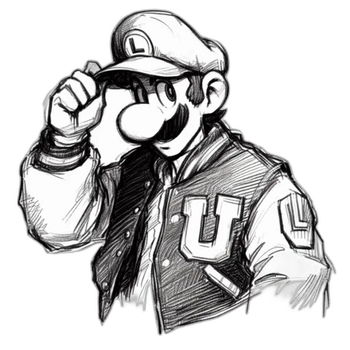 hat, mask, staff, face, concept art, pencil sketch, cartoon, comic book art transparent PNG cut-out