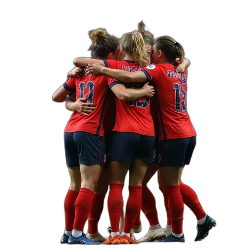 bulldogs, players, hugging, each, other, celebrate, goal transparent PNG cut-out