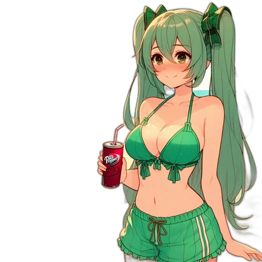 bottle, dress, staff, weapon, anime, pixel art, concept art, cartoon transparent PNG cut-out