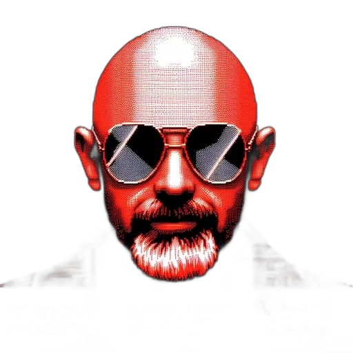 mask, face, robot, jacket, pixel art, 3d render, photorealistic, vaporwave transparent PNG cut-out