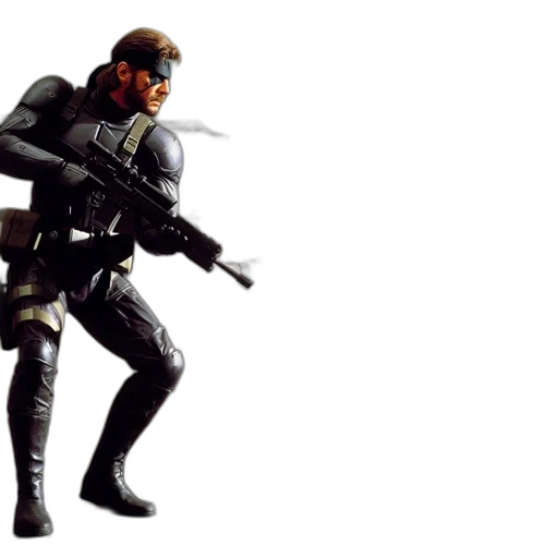 weapon, concept art, 3d render, indoor, corridor, figure, wearing, tactical transparent PNG cut-out