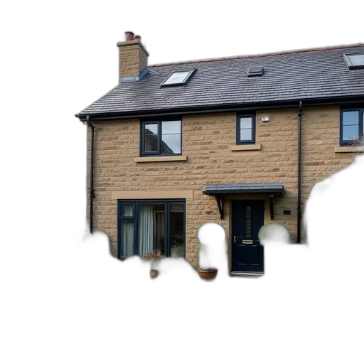 building, 3d render, bedrooms, semi, detached, house, sale, higham transparent PNG cut-out
