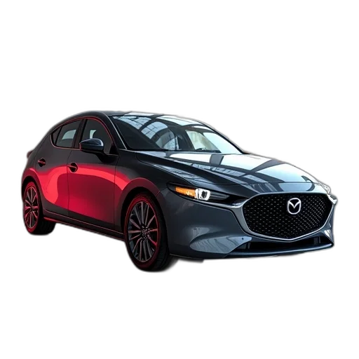 car, 3d render, 2019, mazda transparent PNG cut-out