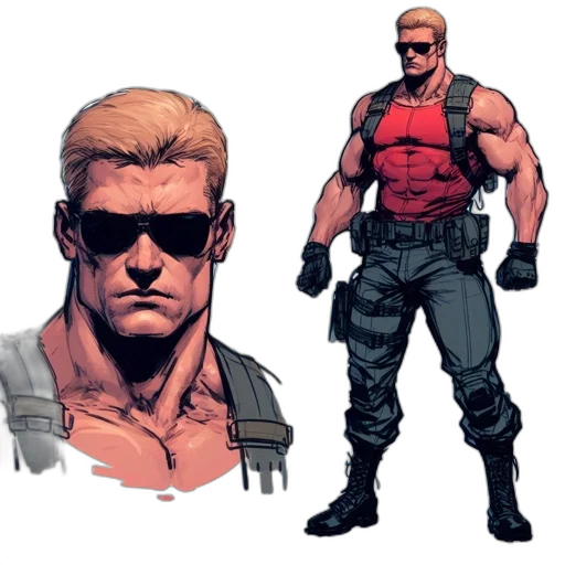 concept art, comic book art, cyberpunk, pixel art, red, detailed, illustration, features transparent PNG cut-out