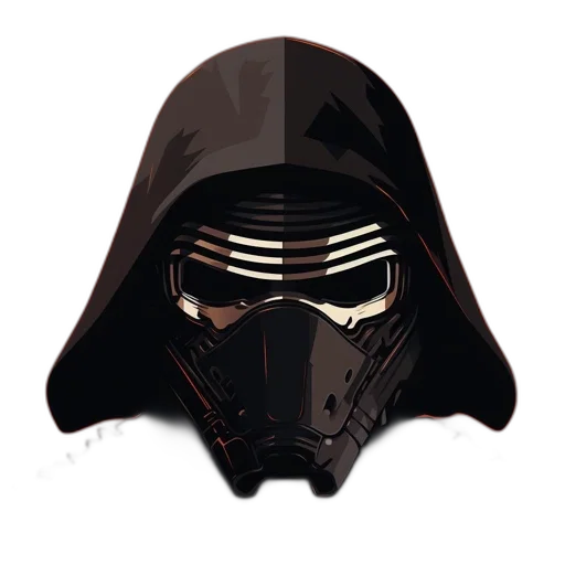 mask, face, hat, comic book art, concept art, pixel art, fantasy art, dark transparent PNG cut-out