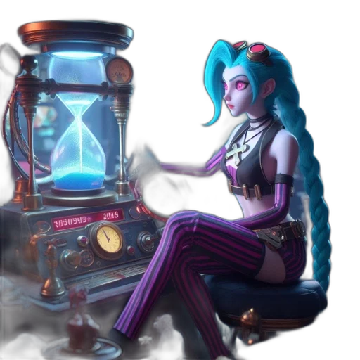 robot, staff, weapon, jewelry, cyberpunk, concept art, fantasy art, vaporwave transparent PNG cut-out