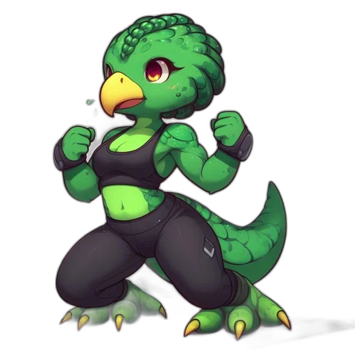 dragon, creature, pixel art, concept art, fantasy art, watercolor, green, anthropomorphic transparent PNG cut-out