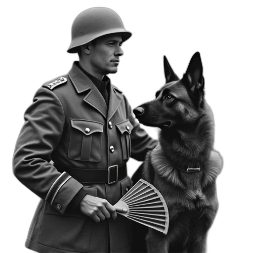 hat, staff, animal, weapon, photorealistic, concept art, black, white transparent PNG cut-out