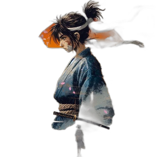 jacket, mask, face, dragon, concept art, watercolor, photorealistic, fantasy art transparent PNG cut-out
