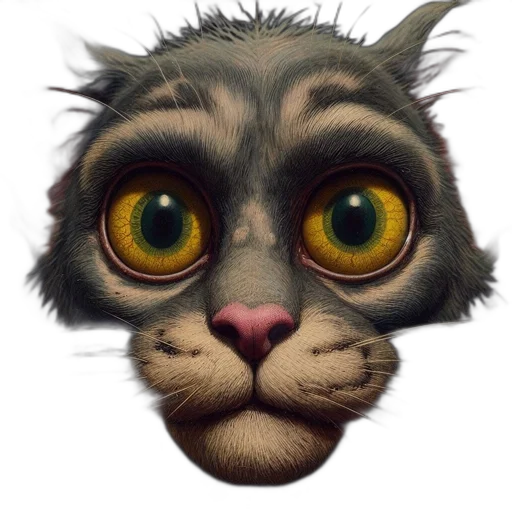 animal, face, creature, staff, photorealistic, concept art, 3d render, fantasy art transparent PNG cut-out