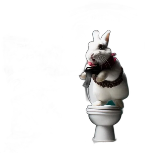 animal, robot, furniture, staff, 3d render, concept art, photorealistic, rabbit transparent PNG cut-out