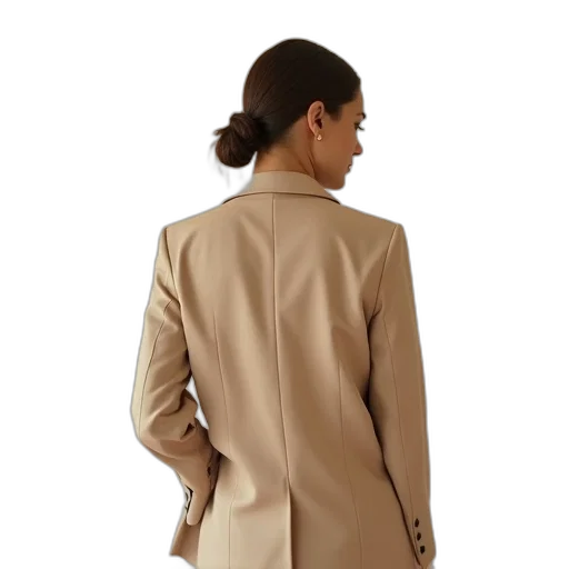 jacket, dress, staff, earth tones, golden, jisi, blazersuit, beige transparent PNG cut-out