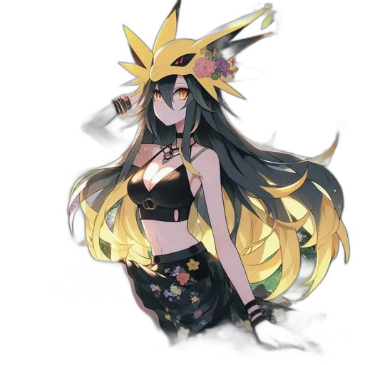 staff, dress, crown, hat, concept art, fantasy art, pixel art, anime transparent PNG cut-out