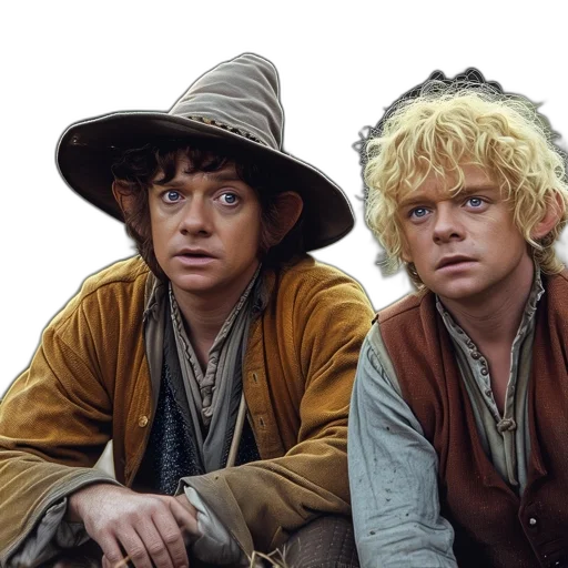 fire, two, men, concerned, expressions, sit, field, hilly transparent PNG cut-out