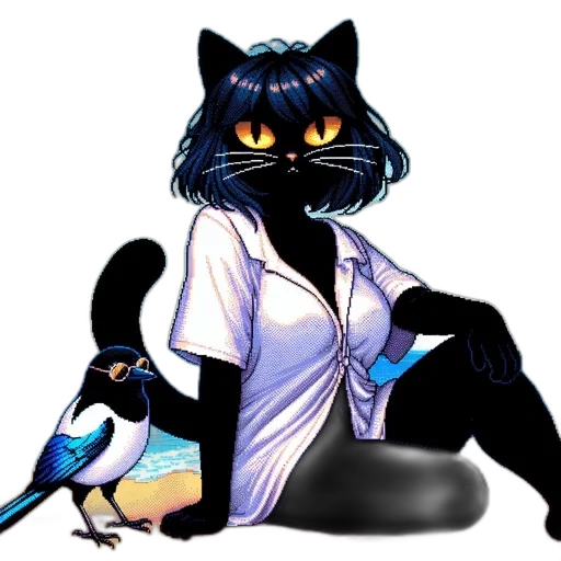 staff, concept art, pixel art, cartoon, vaporwave, blue, dark, monochrome transparent PNG cut-out