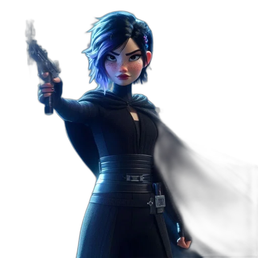 staff, weapon, concept art, comic book art, fantasy art, 3d render, blue, animated transparent PNG cut-out