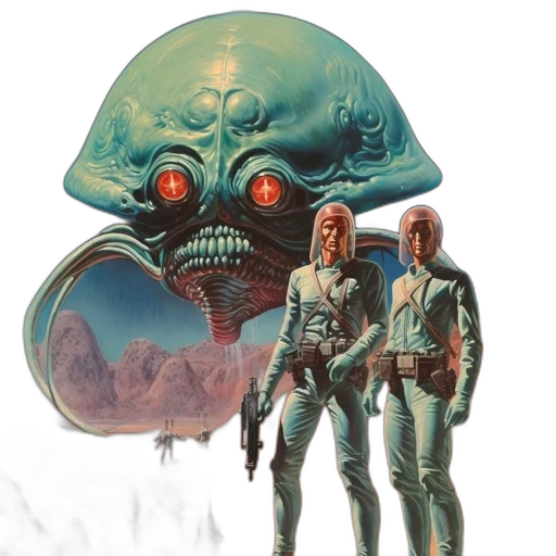 robot, mask, jacket, concept art, cyberpunk, comic book art, fantasy art, outer space transparent PNG cut-out