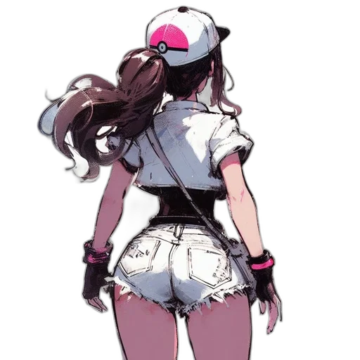 jacket, dress, hat, staff, concept art, anime, vaporwave, pixel art transparent PNG cut-out