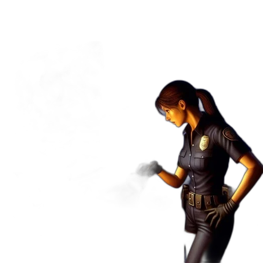 staff, weapon, jacket, robot, concept art, comic book art, 3d render, pixel art transparent PNG cut-out