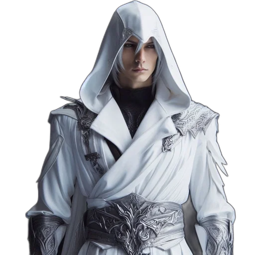 jacket, staff, concept art, fantasy art, photorealistic, 3d render, monochrome, individual transparent PNG cut-out