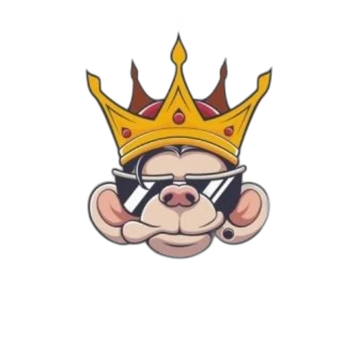 crown, concept art, cartoon, pixel art, 3d render, king, meme, logo transparent PNG cut-out