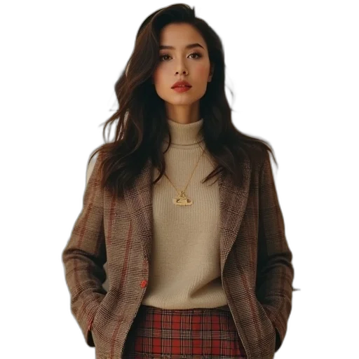 jacket, jewelry, staff, photorealistic transparent PNG cut-out