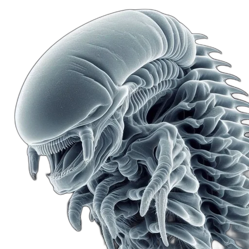creature, animal, hair, face, 3d render, concept art, photorealistic, intricately transparent PNG cut-out