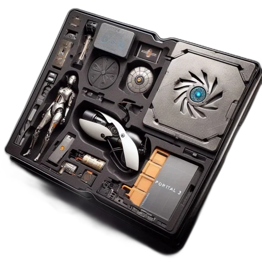 weapon, elaborate, box, houses, futuristic, tech, components, inspired transparent PNG cut-out