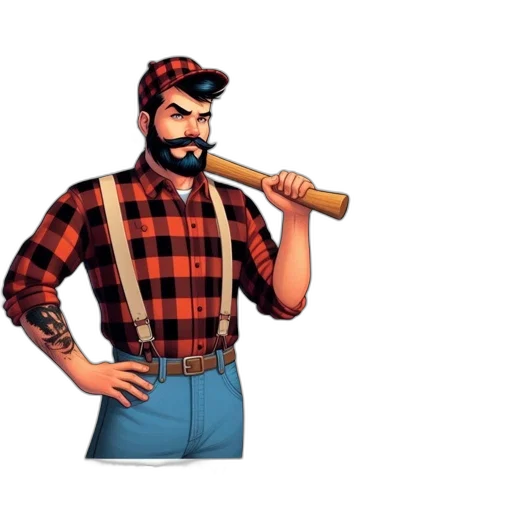 staff, jacket, pixel art, cartoon, concept art, comic book art, amusing, image transparent PNG cut-out