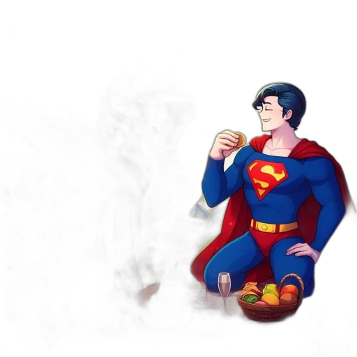 comic book art, concept art, cartoon, pixel art, fire, outer space, fog, three transparent PNG cut-out