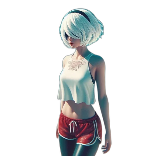 dress, jacket, robot, face, concept art, pixel art, fantasy art, comic book art transparent PNG cut-out