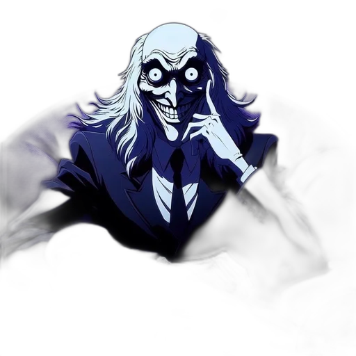mask, face, jacket, creature, comic book art, concept art, watercolor, anime transparent PNG cut-out