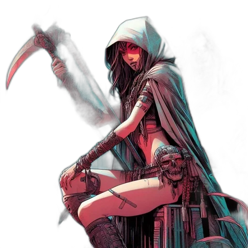 sword, weapon, staff, comic book art, concept art, fantasy art, cyberpunk, red transparent PNG cut-out